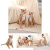 Realistic Leopard Plush Toy Soft Stuffed Cheetah Doll For Kids And Collectors