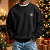 Men's Long Sleeve Neck Sweatshirt with Christmas Print, Holiday Pullover Top