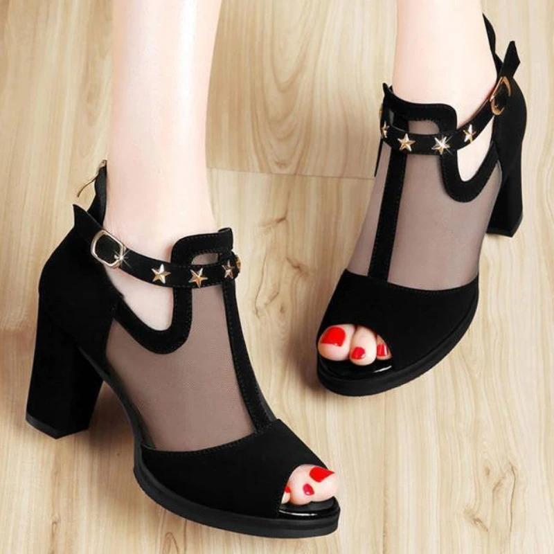Fashion Outdoor High Heels Woman Shoes Low Price Summer 2025 Offers Shoe Wholesale Cheap Liquidation Footwear Luxury Sandals for Women