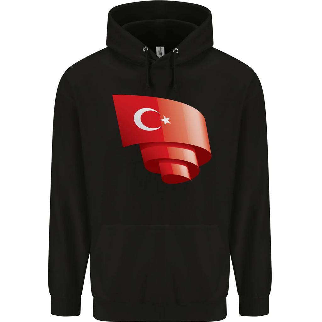 Curled Turkey Flag Turkish Day Football Childrens Kids Hoodie