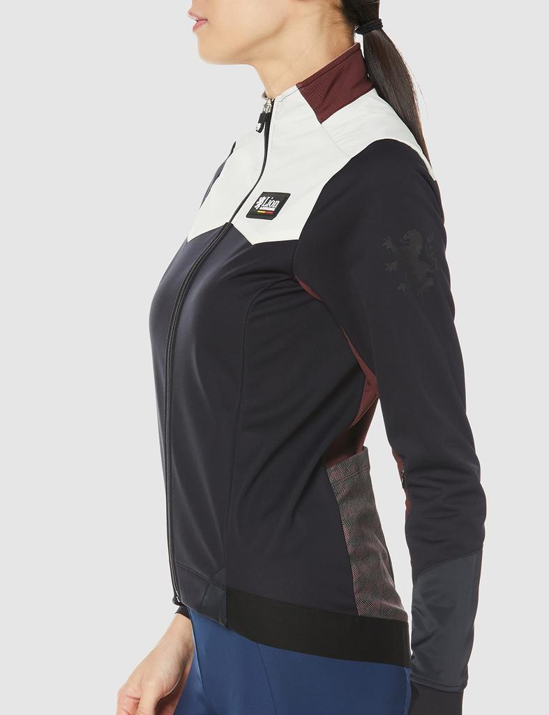 Lion de Kapelmuur Women's Premium Thermo Jacket EVO5 Maroon, Size 34, for Fall/Winter Cycling (0°C-10°C)