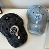 Fashion Hat old question mark embroidered baseball cap men washed denim old hole trendy brand hip hop street cap women