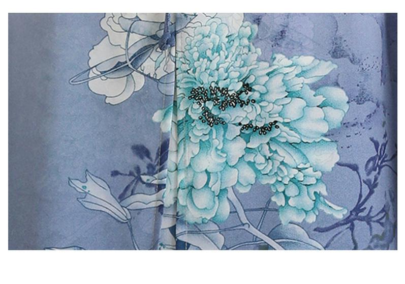 Elegant Chiffon Qipao Dress for Middle-Aged Women - Stylish Mid-Length Summer Design