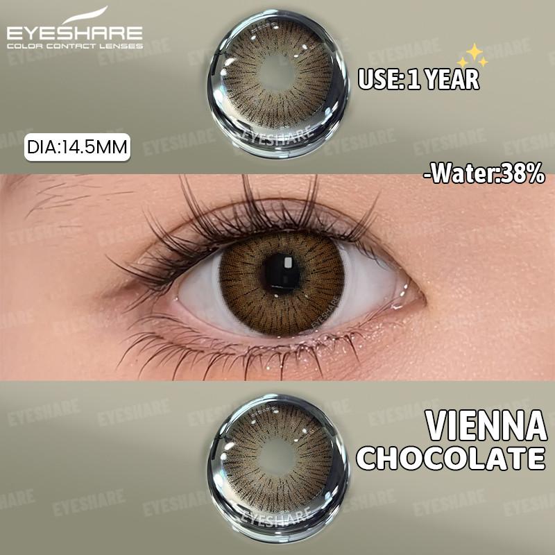 Eyeshare 1 Pair 1 Pair Color Contact Lenses for Eyes Cosmetics Gray Contact Lenses Brown High Quality Natural Contact Lenses