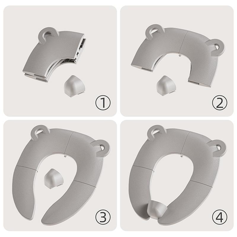 Folding Baby Potty Training Seat Mat + Storage Bag Portable Travel Toilet Seat Cushion for Kids Children's Potty Mat