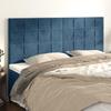 3116402 vidaXL Headboards 4 Pcs Dark Blue 100x5x78-88 Cm Velvet