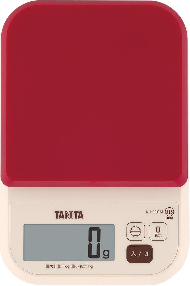 Tanita RD Cooking Calorie for Measuring Rice Calories KJ-110M Scale, 1kg/1g, Red,