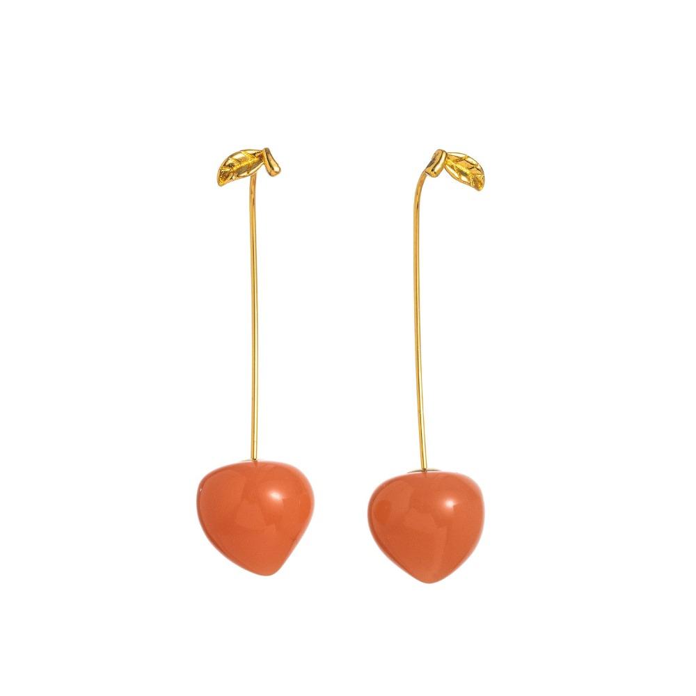 Jewelry Accessories Fruit and Vegetable Earrings Lip Starfish Charms Ear Buckle Alloy Dripping Oil Enamel Hoop Earrings Girls