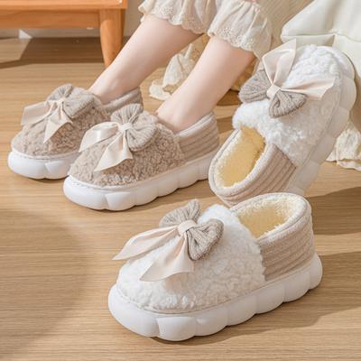 Autumn and Winter Cotton Slippers New Cute Plush Thickened Indoor Home Shoes Warm Plush Cotton Shoes