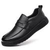 Fashion Men Breathable Genuine Leather Brand Loafers Casual Comfortable Soft Sole Leather Shoes Men's Driving Shoes Male Business Shoes