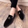 Men Loafers Men's Formal Shoes Men's Flat Shoes Velvet Shoes Leaf and Gold Buckle Breathable Fashion Low Heel Casual Men's Shoes