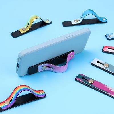 Push Pull Rainbow Phone Grip Finger Strap Bracket Silicone Phone Stand Finger Ring Holder