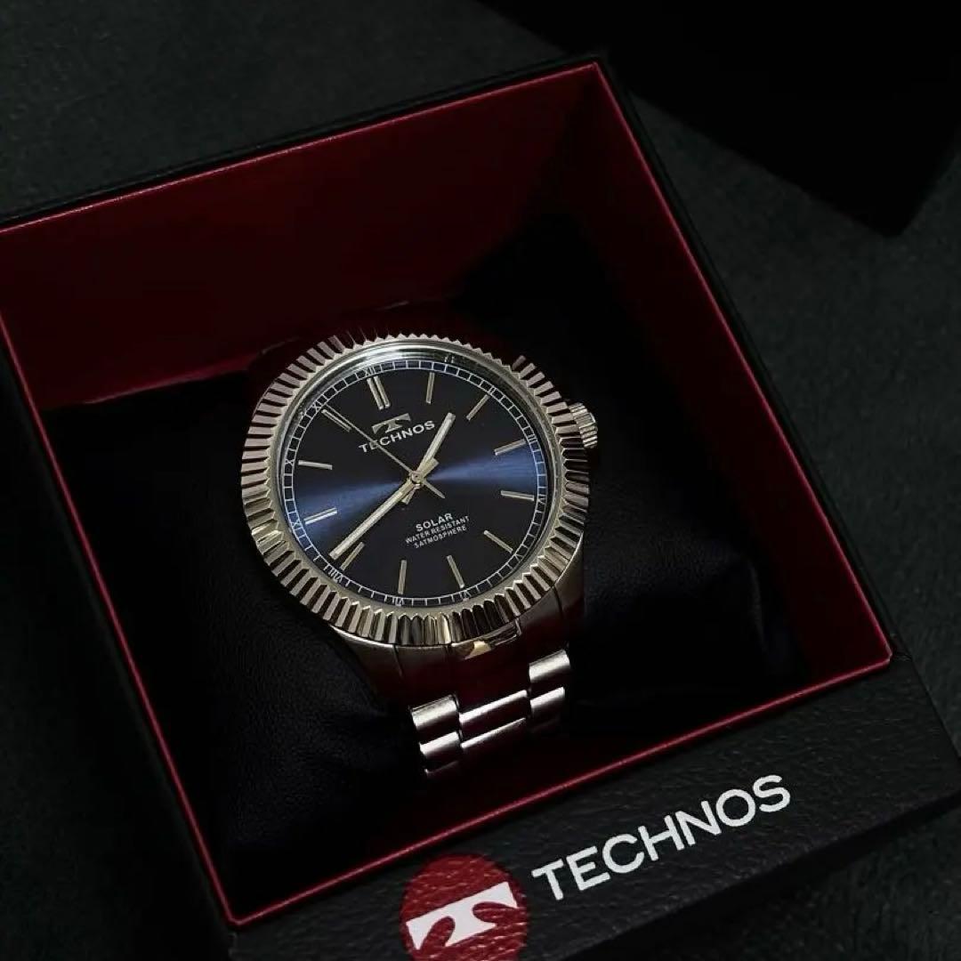 Used TECHNOS Solar Watch Blue Men s Watch