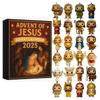 Jesus Christmas Countdown Calendar with 24 2D Acrylic Ornaments Christmas Advent Calendar Christian Advent Calendar for Kids