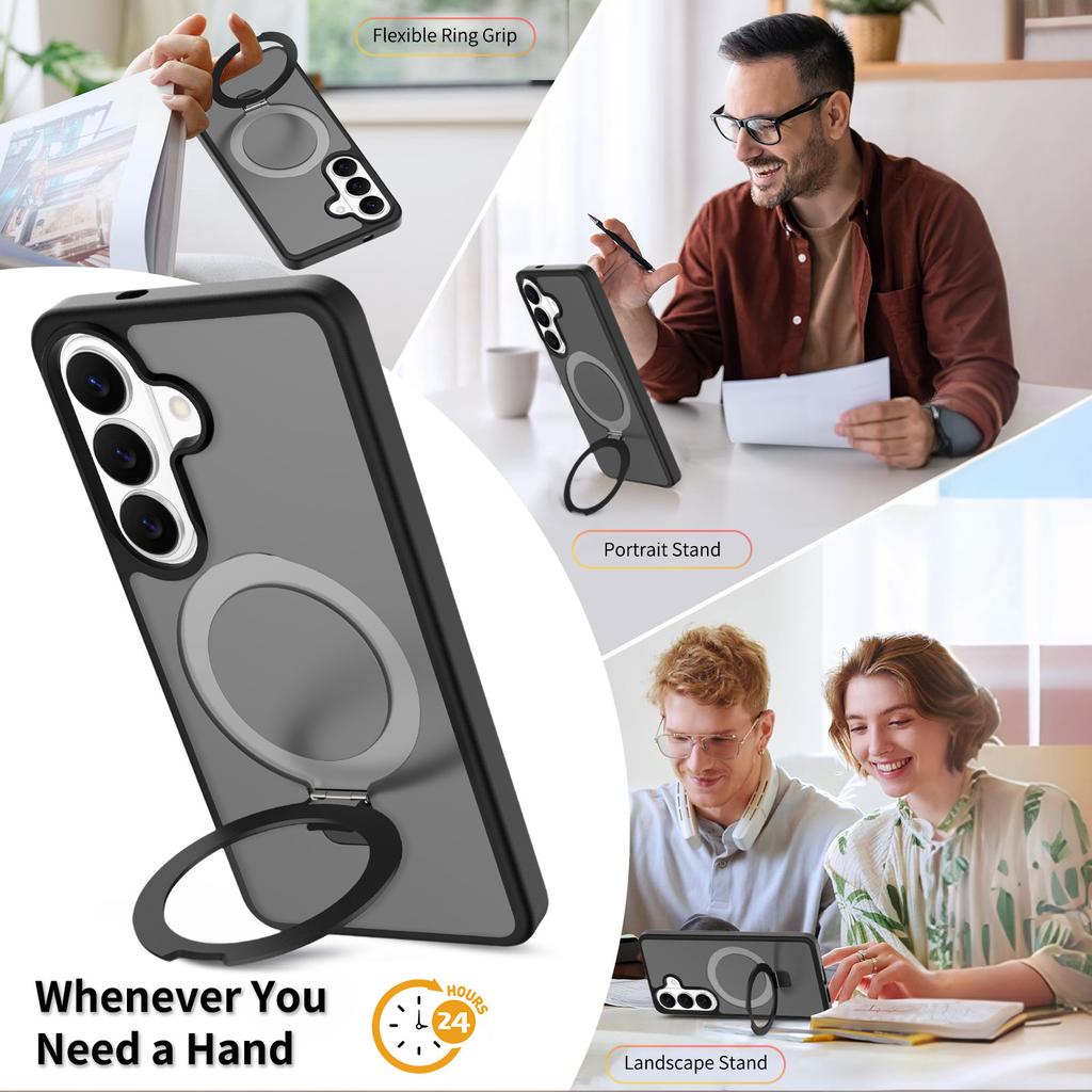2026 Suitable for Samsung S26ultra Mobile Phone Case Magnetic Suction 25 + 2-in-1 Anti-drop S26plus Bracket Protective Case