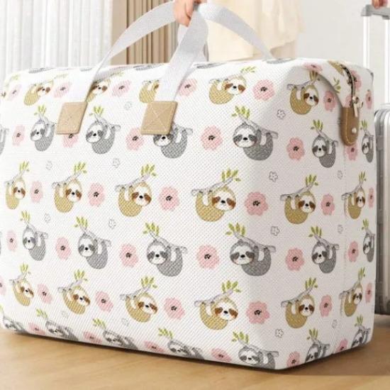 

1 шт. Сумка для хранения одежды, одеял, багажная сумка, расширенная усиленная ручка, складное хранение, подходит для дома, компании, путешествий 74X18X53cm