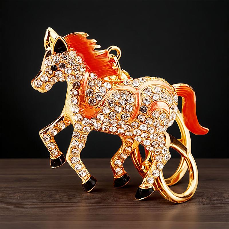  Pony Car Keychain Bag Pendant Metal Keychain Year Of The Horse