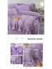 French Seersucker Embroidered Lace Duvet & Sheet Set, 3-Piece Bedding