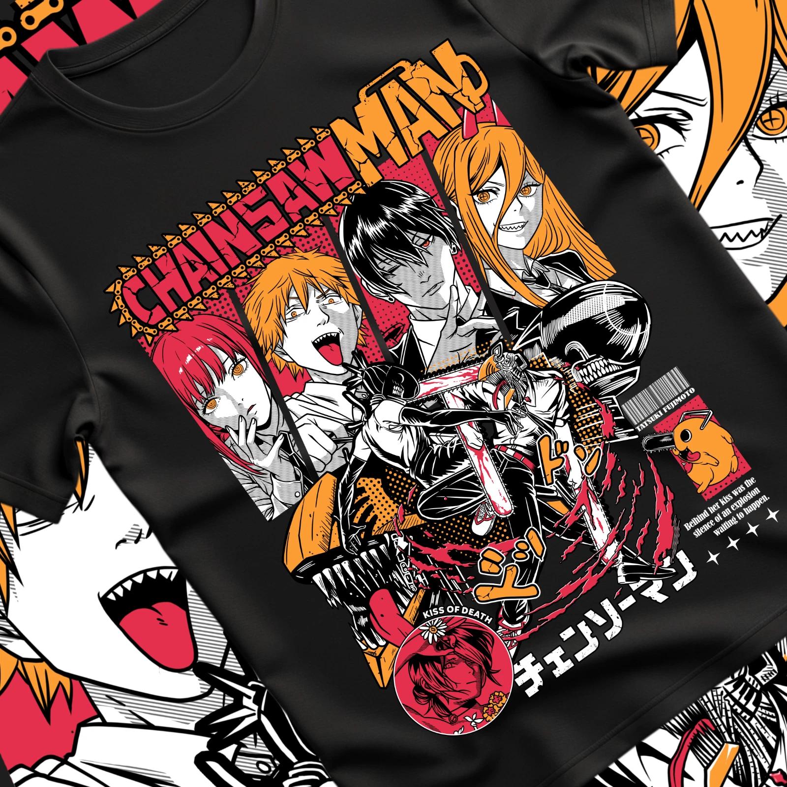 Chainsaw Man Shirt, Horror Anime Tee, CSM Denji Power Shirt, Gift T-Shirt Anime 3XL