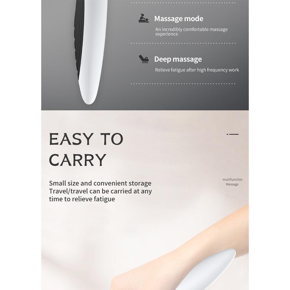 High Frequency Vibration Massage Stick 11 Modes Deep Tissue Rechargeable USB Fast Charge IPX7 Waterproof Portable Silicone Heads