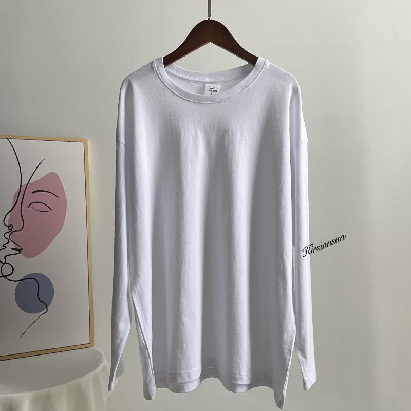 Hirsionsan Basic O-neck 100% Cotton T Shirt Women Loose Oversized Pullover Chic Cusual Tees Female Tops Girl Clothing 16 Colors