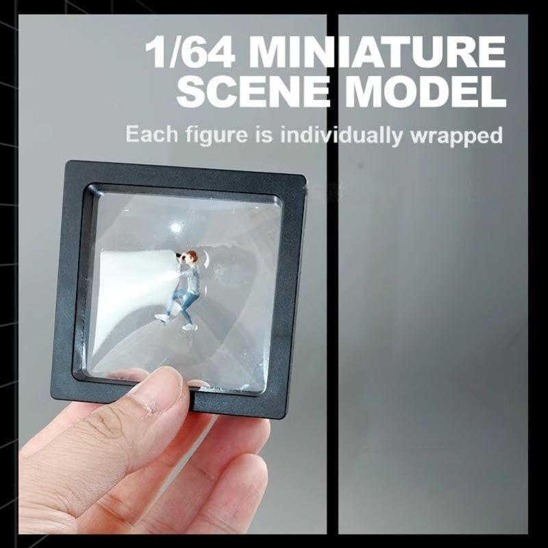 1:64 Scale Hand Painted Resin Collectible Figure Miniature Model Accessories Realistic Photographer Figure Model Gift