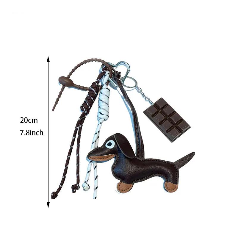 Yogodlns Gevlochten touw tas hanger Hoogwaardige sleutelhanger hanger Stijl teckel hanger Geschikt voor tas accessoires