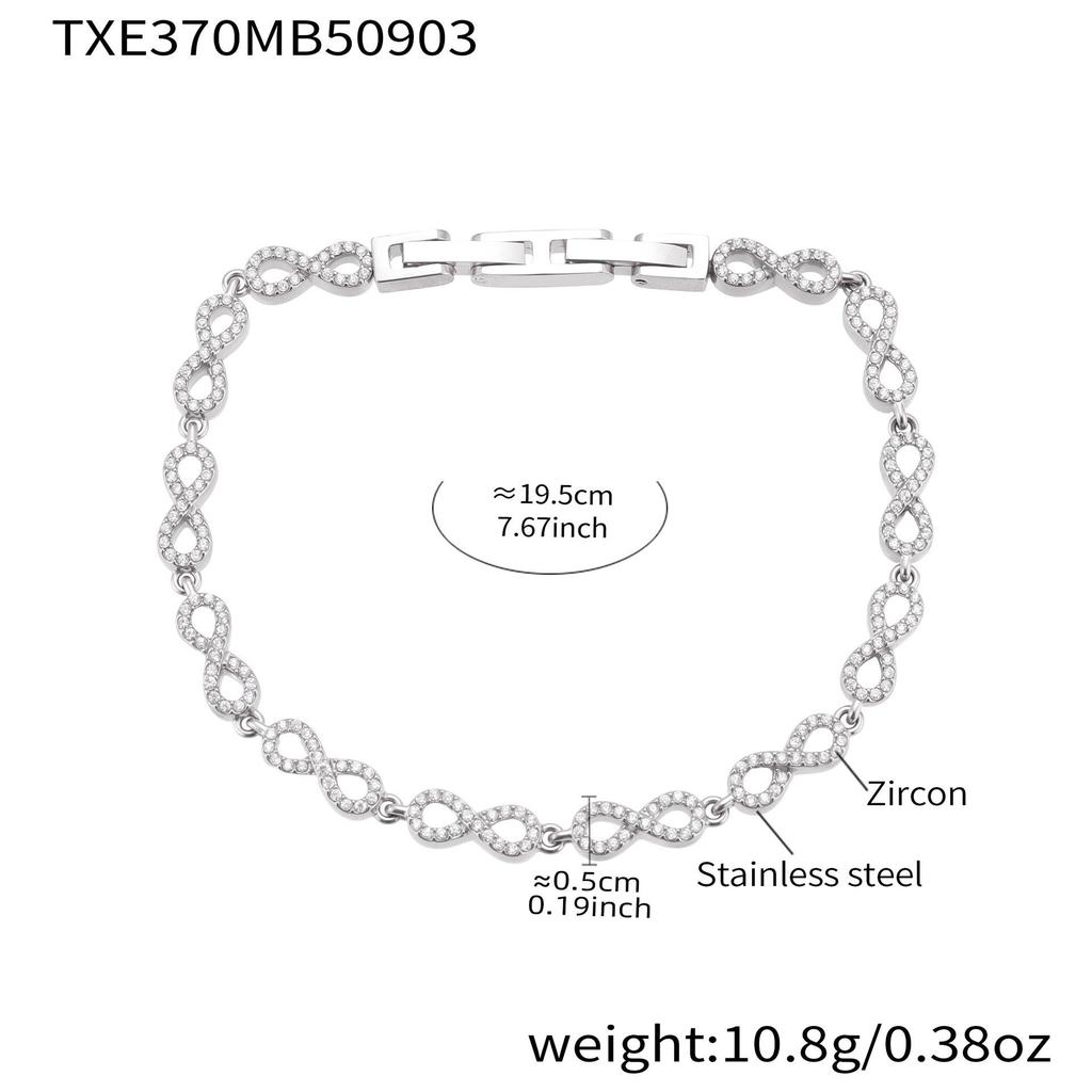 Qiong Yao Handmade Luxury Claw-Set 5A Heart-Shaped Zirconia Bracelet Necklace