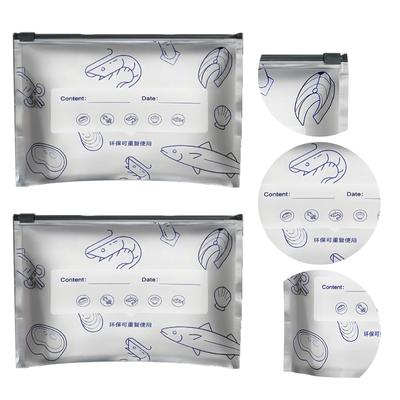10/30PCS Aluminum Foil Bags Reusable Vacuum Zipper Pouches Heavy Duty Stand Up Foil Sealable Bags for Meat Seafood Vegetables