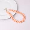 Statement Matte Colorful Chunky Acrylic Chain Necklace For Women Boho Resin Wide Chain Collar Choker Necklaces Pendant Jewelry