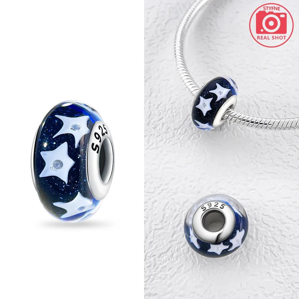 Authentic copper Bracelets Women Diy Gift Murano Jewellery Accessories Charm Bead Charms Bead Charms Flower Blue Star Shape Green Turtle Glass Bead Ch