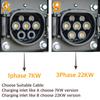 EVcharger4U Type2 To GBT EV Charging Cable 1Phase 32A 7KW 3M/4M Electric Vehicle Type 2 Cord GB/T EVSE Socket Charger Station