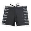 Flame Print Men's High Waist Boxer Swim Trunks - Conservative Anti-Embarrassment Design for Hot Springs and Beach