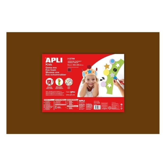 APLI 1 feuille de mousse caoutchouc - Marron