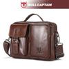 BULLCAPTAIN New Genuine Leather Men Crossbody Bag Male Briefcase Messenger Bag Casual Business Briefcase Style Men Shoulder Bag