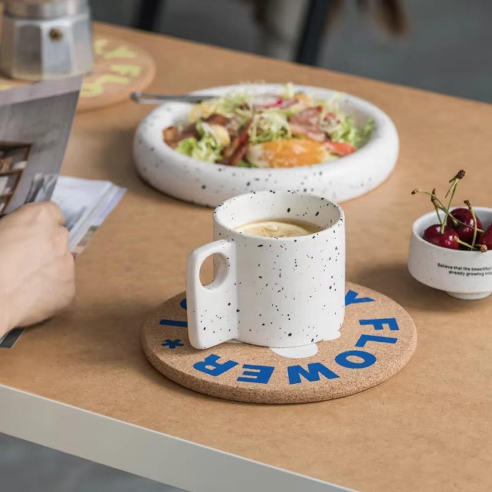 5pcs/set Heat Resistant Cork Coaster with Storage Rack Pot Pad Insulation Pad  Dish