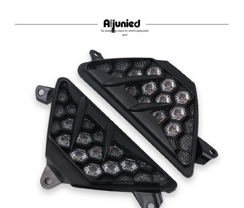 Kawasaki Ninja 650 ZX4R ZX25R LED Turn Signal Rearview Mirrors with Honeycomb Design