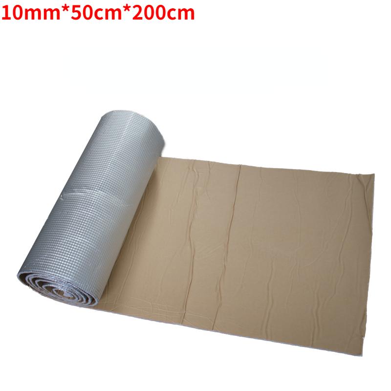 1 Roll 50*200cm Aluminum Foil Cotton Car Thermal Insulation Film Car Truck Thermal Insulation Muffler Pad Fire Protection Foam