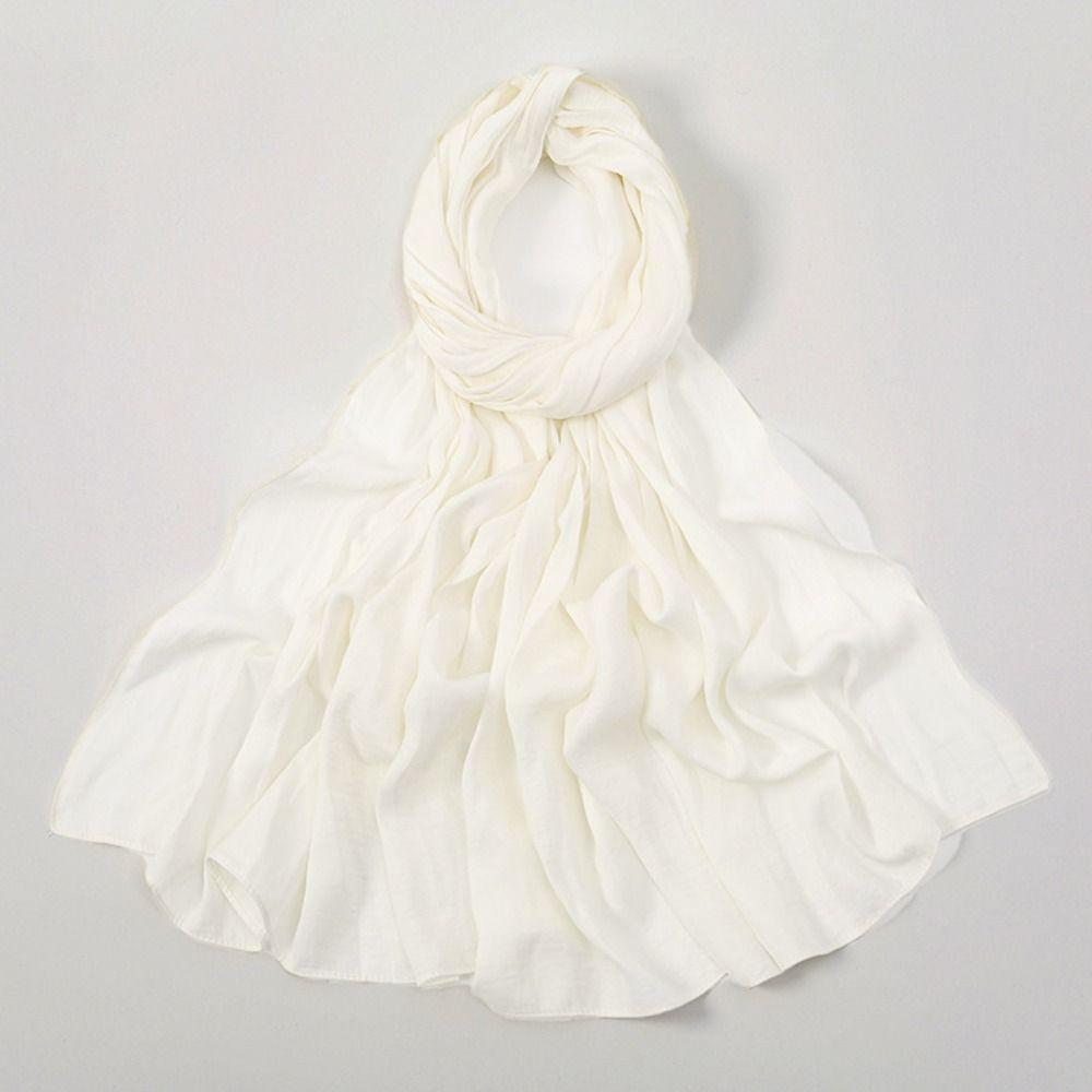 Long Plain Hijab Scarf Premium Modal Cotton Head Wraps Fashion Bamboo Modal Hijab For Women