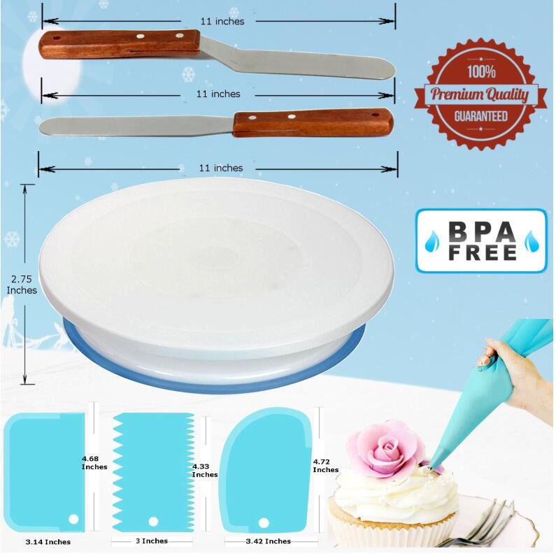 73 Pieces Cake Turntable Decoration Decorating Mouth Set Decorating Table Baking Tools
