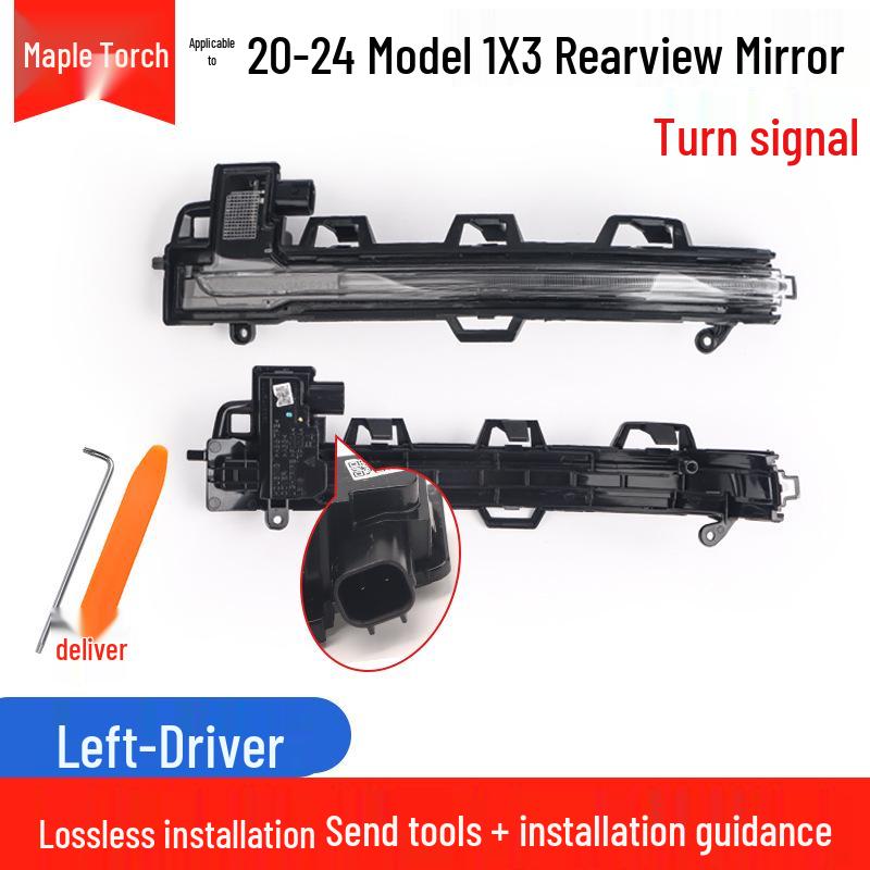 

Compatible BMW iX3 20-24 Rearview Mirror Shell with Turn Signal Lens & Reflective Frame Cover