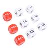 30PCS Dice Set White Red Color 6 Sided Standard Dices Educational 16mm Plastic Dice for for Board Games Parties Math Learning