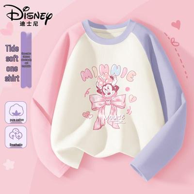 Kinder Cartoon Langarm Baumwolle Rundhals T-Shirt