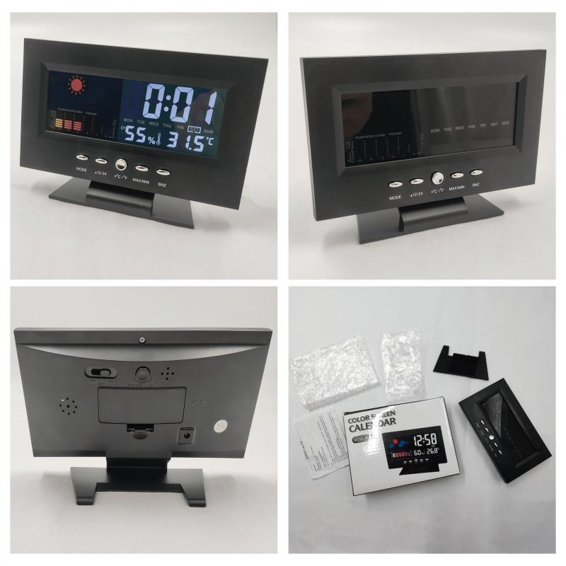 Multi-functional Weather Station Clock Thermometer Hygrometer Calendar Digital LCD Display Temperature and Humidity Meter2