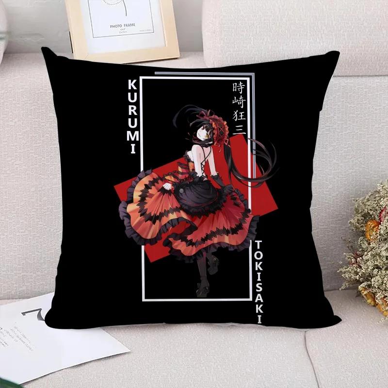 Cushion Cover Tokisaki Kurumi Decorative Pillowcase Decor Pillowcases for Pillows X Pilow Cases Sofa Cushions