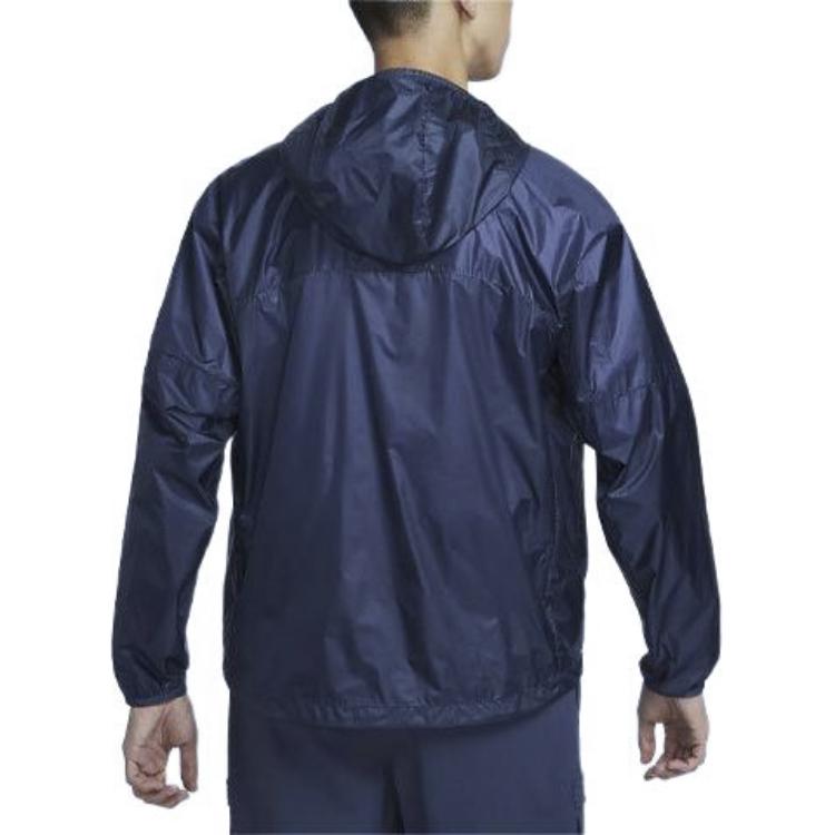 Nike ACG Cinder Cone Geborduurde Winddichte Casual Jas met Capuchon Heren Jassen Marineblauw DB0979-437