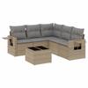 VidaXL Garden Lounge Set with Cushions 6 Pcs, Patio Sofas, Patio Furniture Set, Outdoor Furniture, Beige 3252496