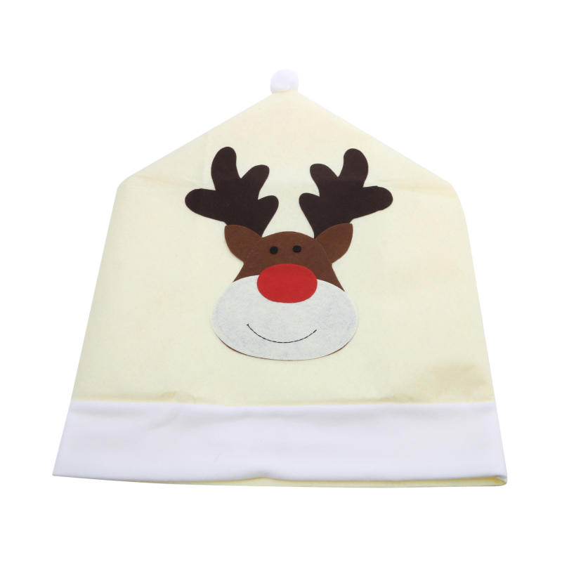 Merry Christmas Decor Cartoon Cute Elk Chair Cover Navidad Christmas Home Decoration Chair Cover Household Dustproof Chair Cover