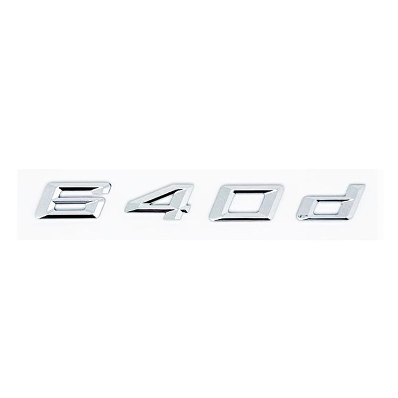 New ABS Alphanumeric Trunk Emblem for BMW 6 Series E63 E64 F06 F12 F13 - 620d 625d 628d 630d 635d 640d 645d 650d Logo Sticker