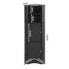 Bathroom Cabinet, Bathroom Furniture, Corner Cabinet with Two Storage Compartments, Open Compartment with Adjustable Shelf, 36.5x 36.5 x 155 cm, Black